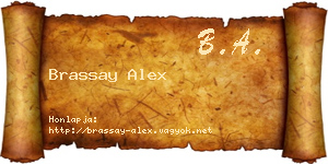 Brassay Alex névjegykártya