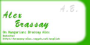 alex brassay business card